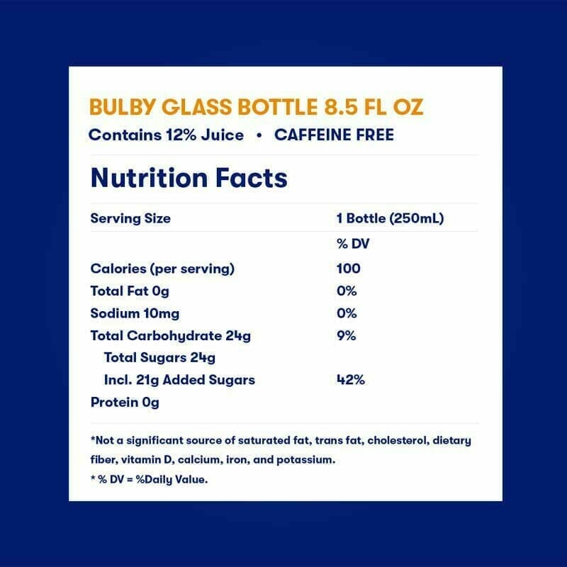 Orangina Glass Bottle Nutrition Facts - US Orangina Glass Bottle Nutrition Facts - US