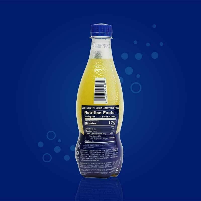 Orangina Plastic Bottle Back - US Orangina Plastic Bottle Back - US